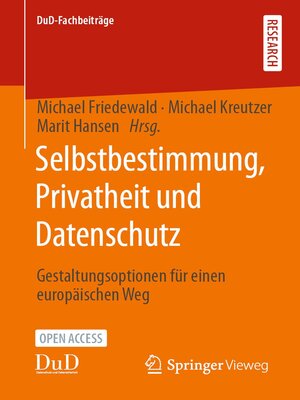 cover image of Selbstbestimmung, Privatheit und Datenschutz